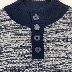 Koman Men’s Grey/Black Striped Pullover/Sweater Size 2XL